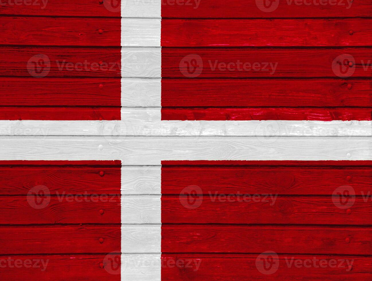 Flag of Denmark on a textured background. Concept collage. photo