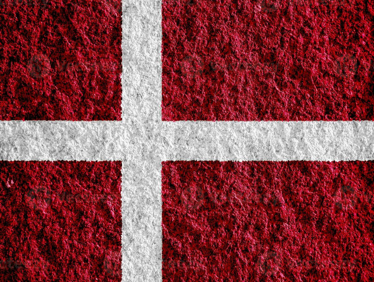 Flag of Denmark on a textured background. Concept collage. photo