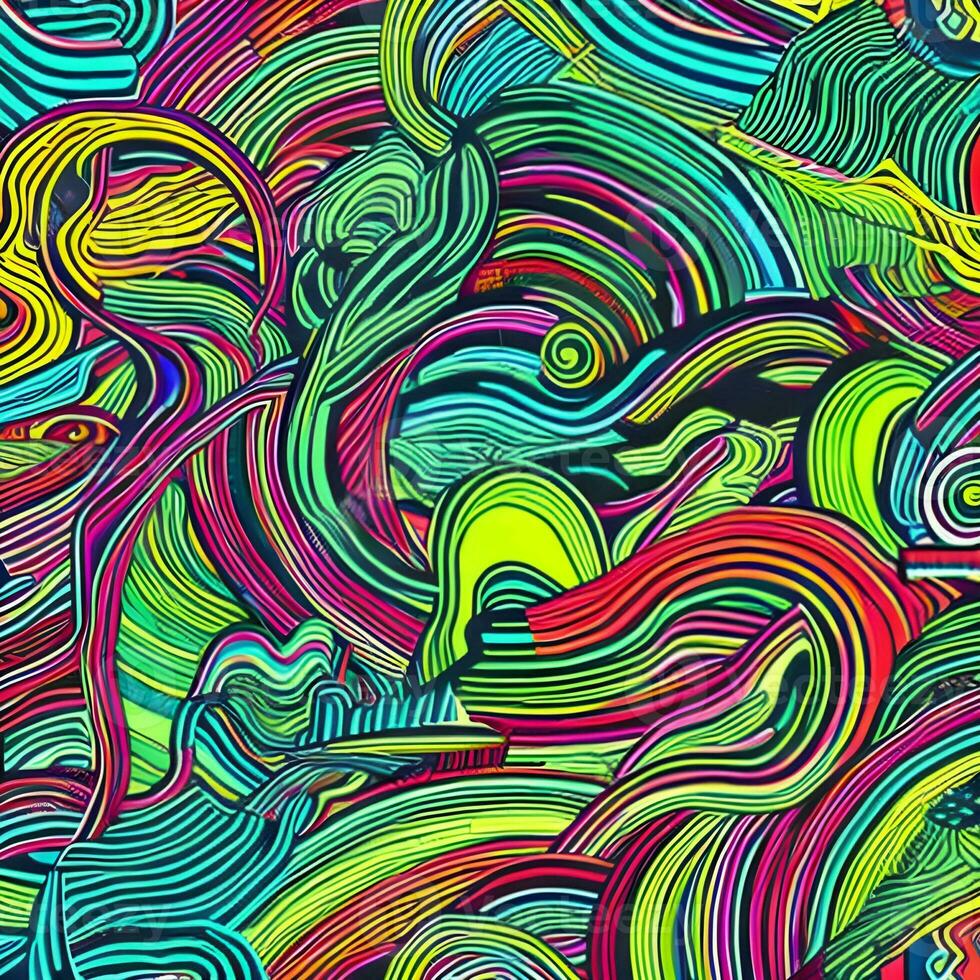 Abstract background in cyberpunk style. Geometric pattern in modern style. The image was created using generative AI. photo