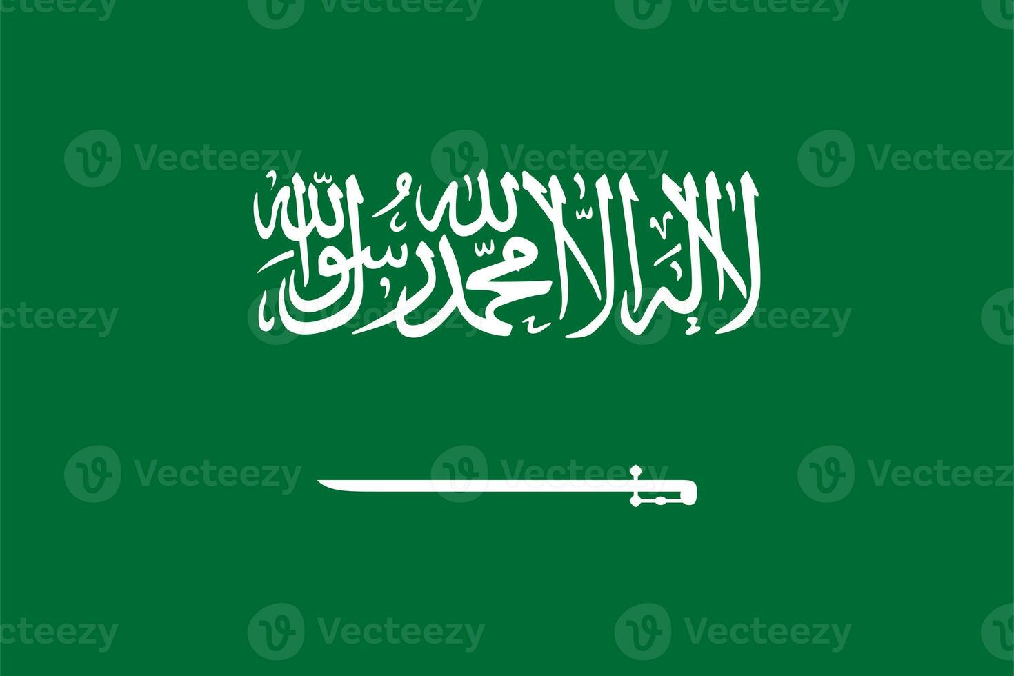 The official current flag of Kingdom of Saudi Arabia. State flag of Saudi Arabia. Illustration. photo