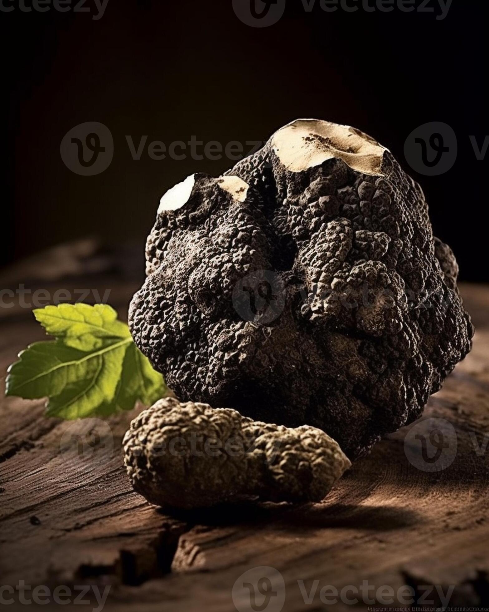 white and black truffles mushroom gourmet vegetable, Generative AI