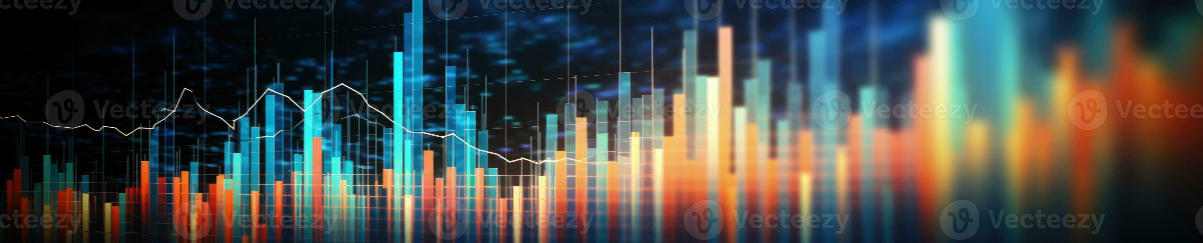 a stock chart set against a backdrop. Created by AI photo