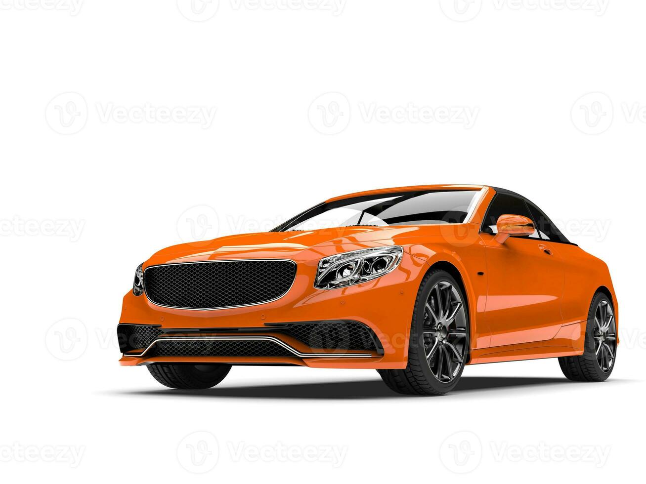 Amber orange modern luxury convertible business car photo