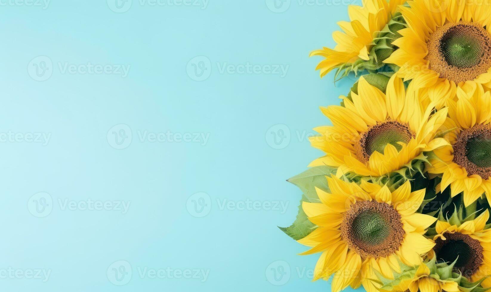 Vibrant bouquet sunflowers. Created by AI photo