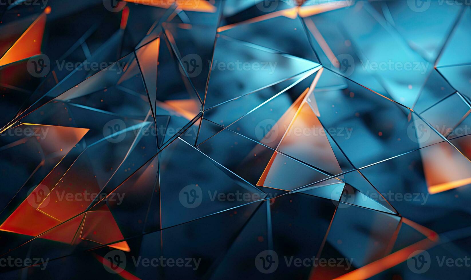 Vibrant abstract geometric background with glassmorphism elements. AI Generative photo