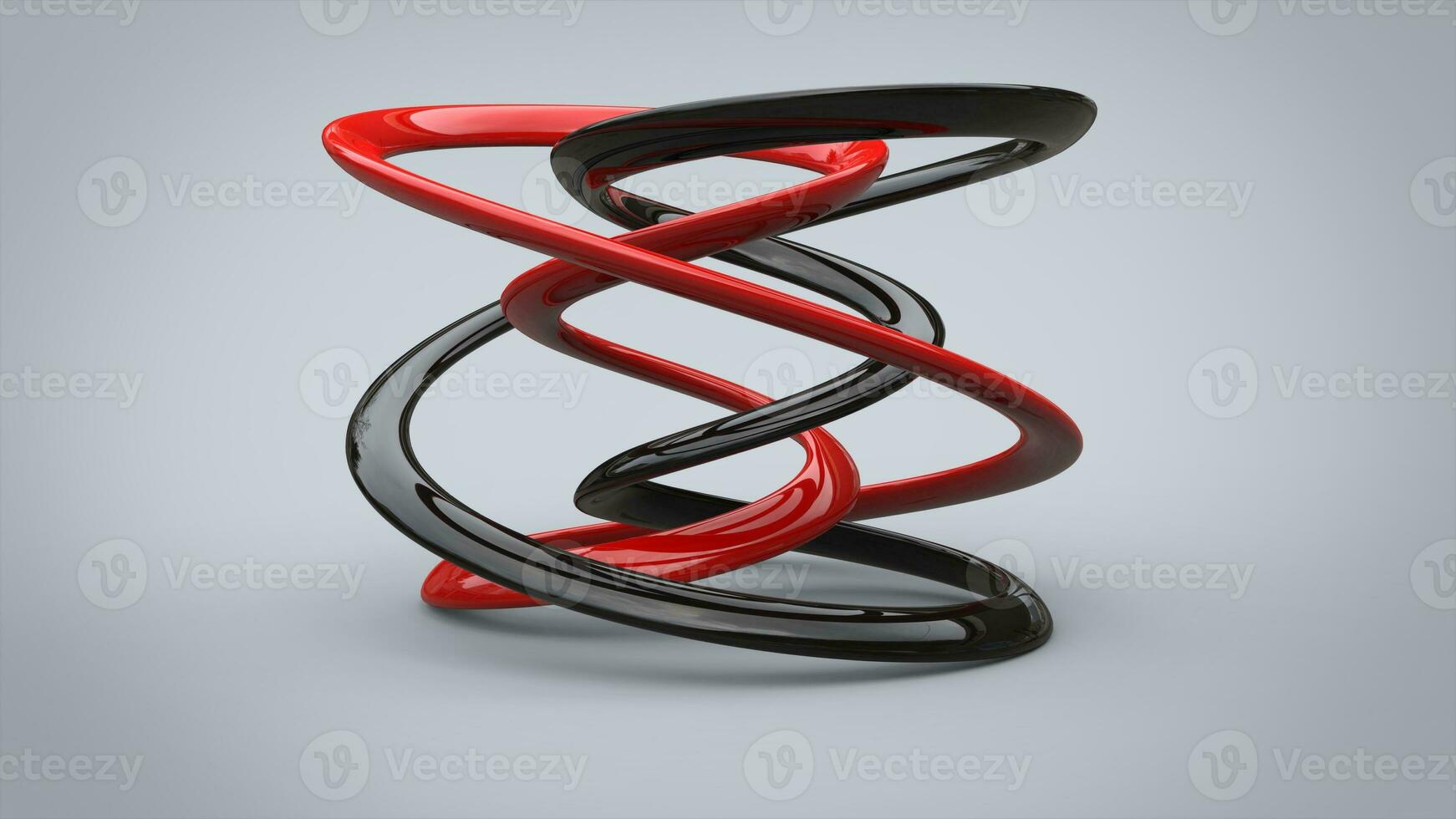 Abstract black and red minimalist sculpture - closeup photo
