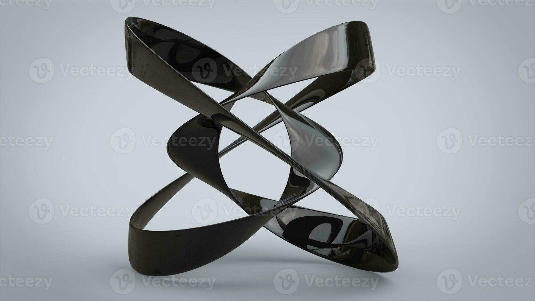 Black abstract ribbon sculpture photo