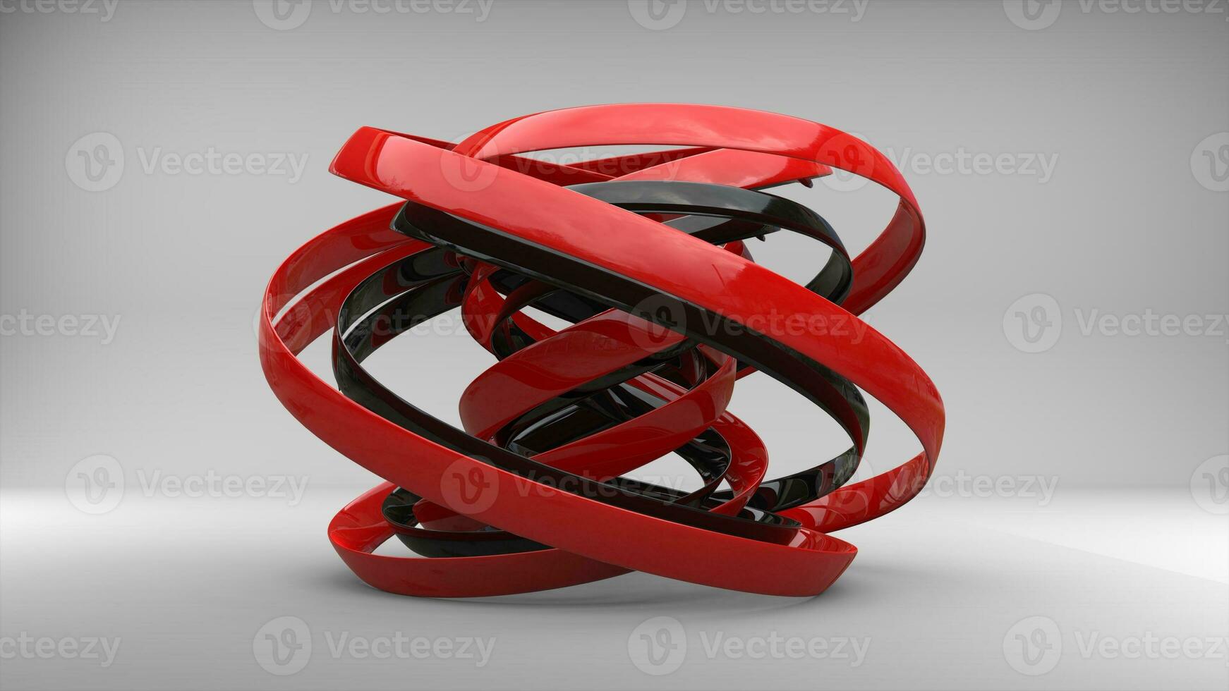 Red and black modern art sculpture photo