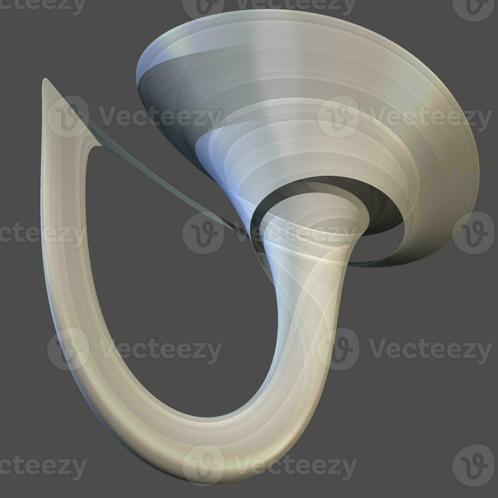 Abstract spiral 3D shape photo