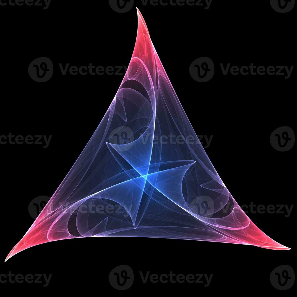 Triangular abstract glowing star shape photo