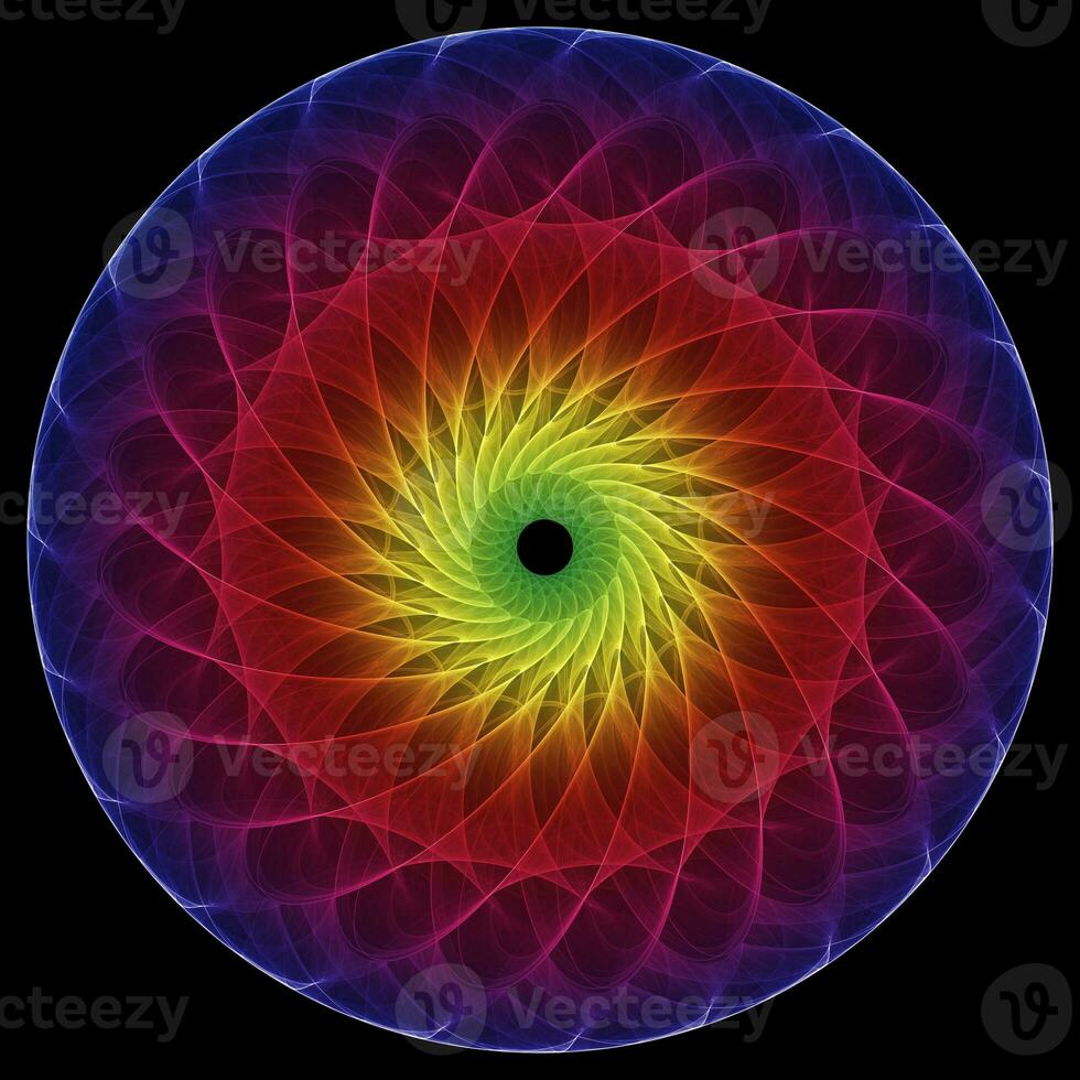 Colorful abstract mandala geometric shape photo