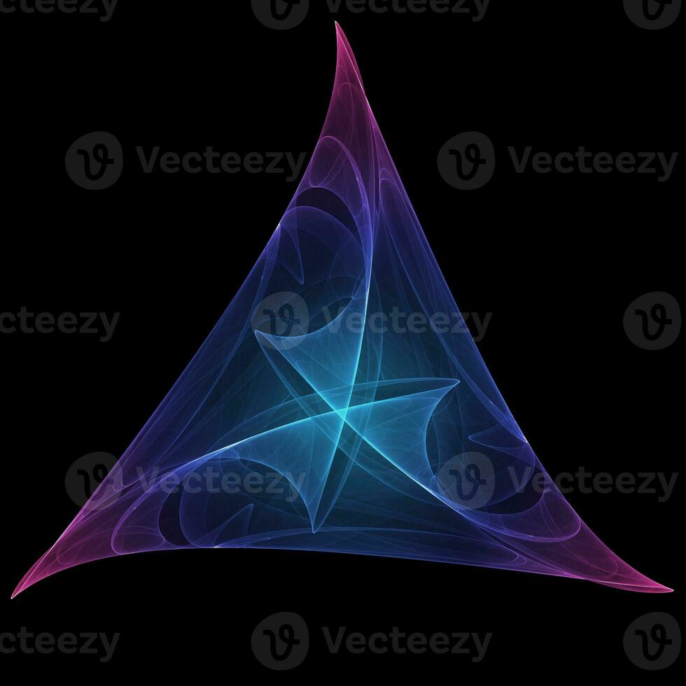 Triangular abstract glowing star shape photo