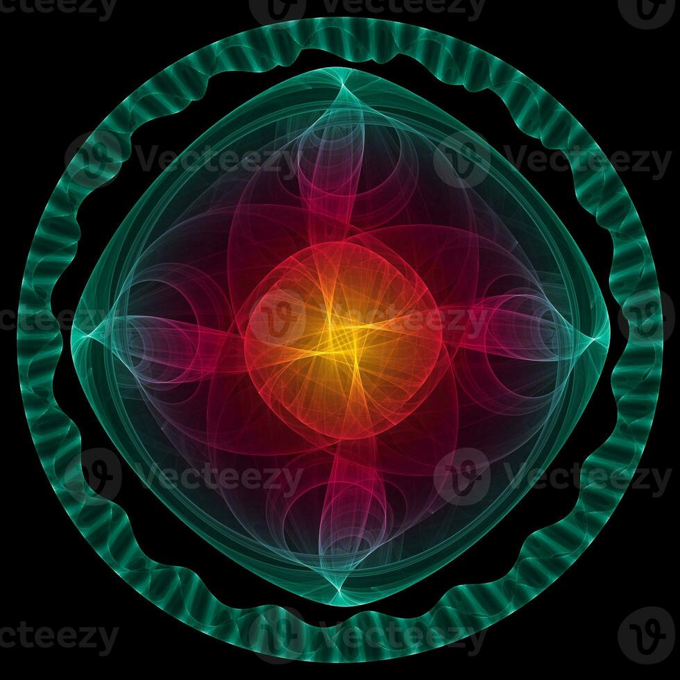 Glowing heart of the star - abstract shape photo