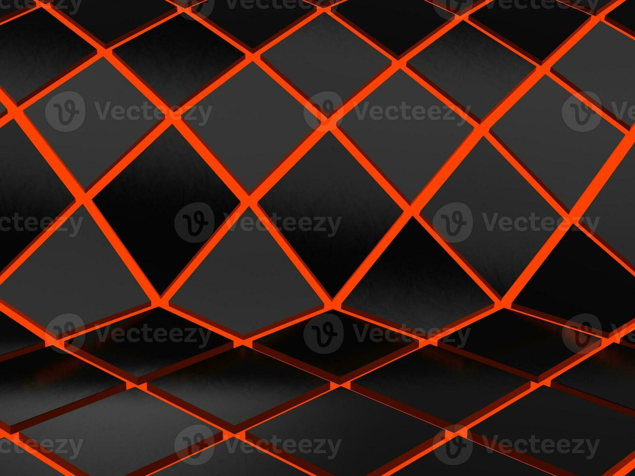 Abstract low poly glowing red grid background photo