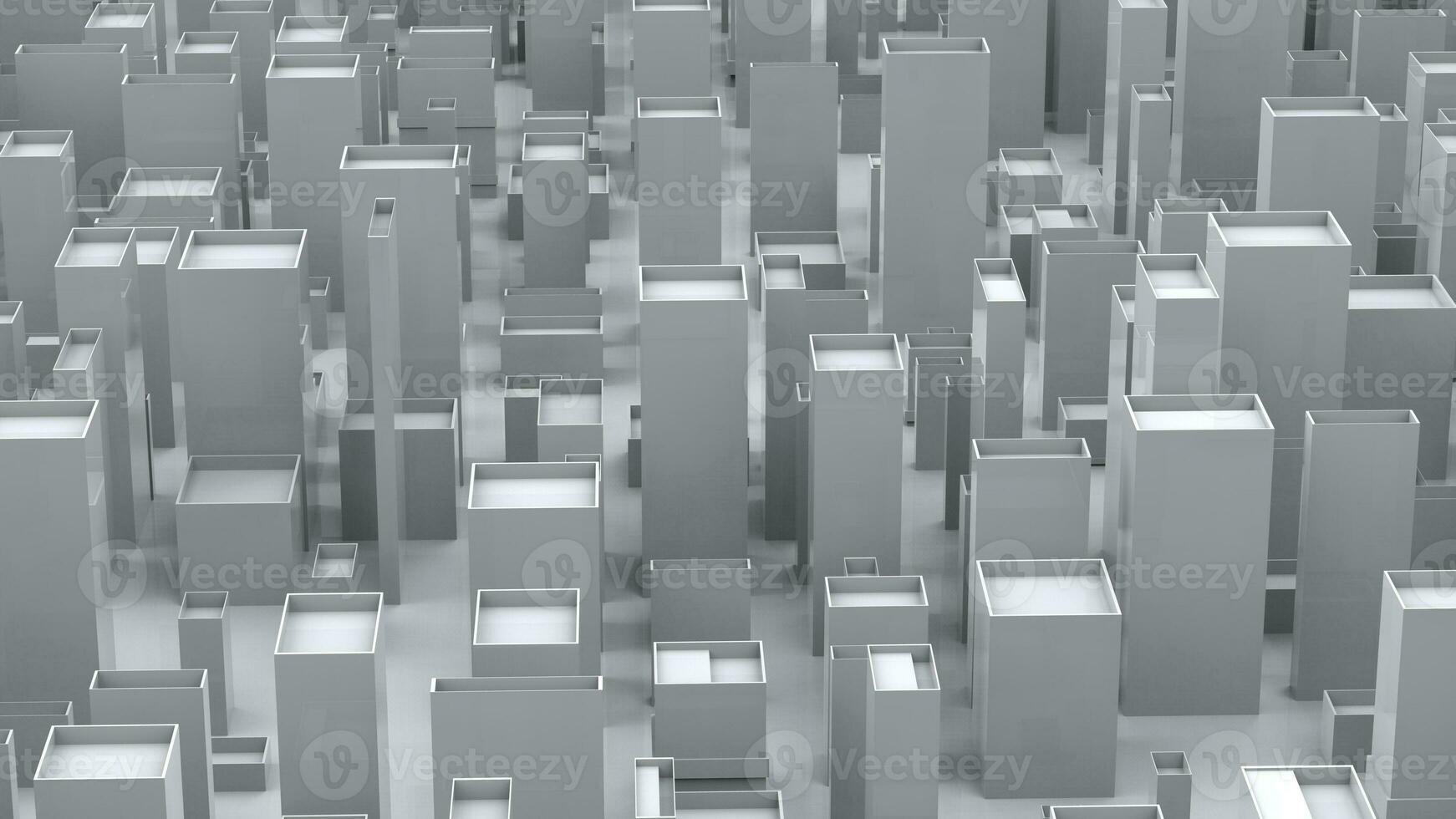 Abstract cubic city environment - white photo