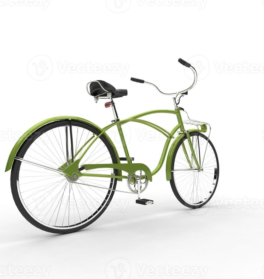 Green Bicycle - rear side view photo