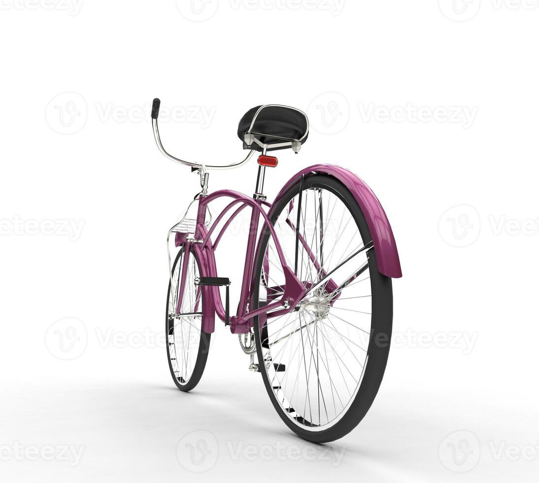 Pink Bicycle Rear View photo