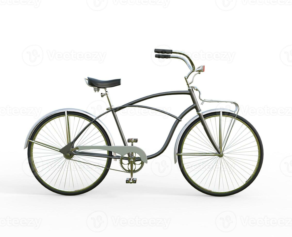 Vintage Black Bicycle - Side View photo
