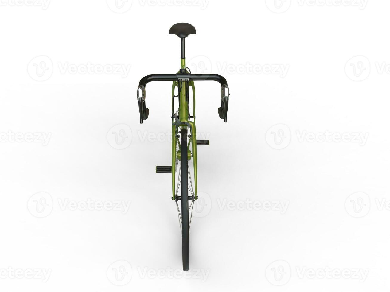 Green sports bicycle - front top view photo