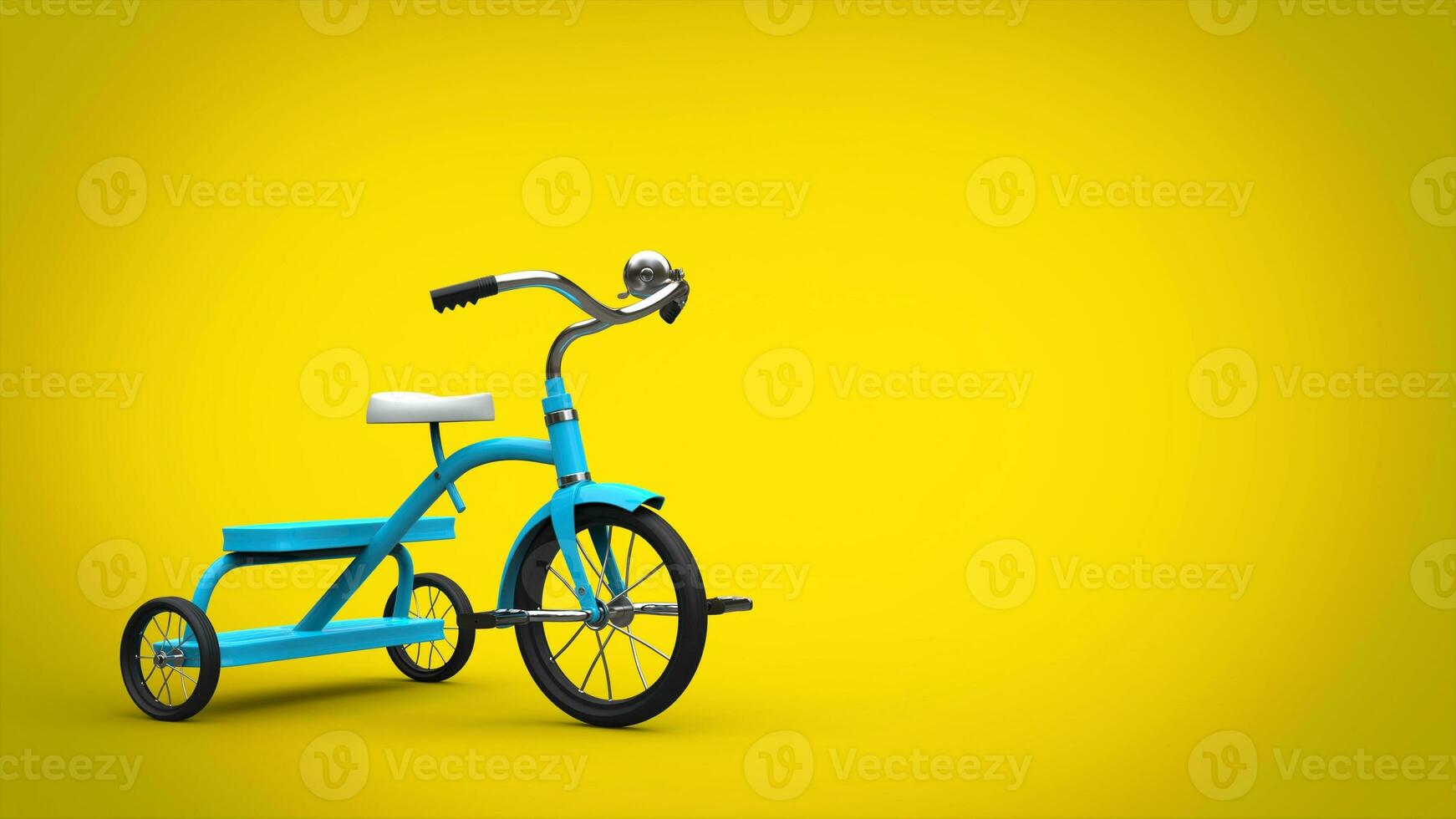 Great blue vintage tricycle photo