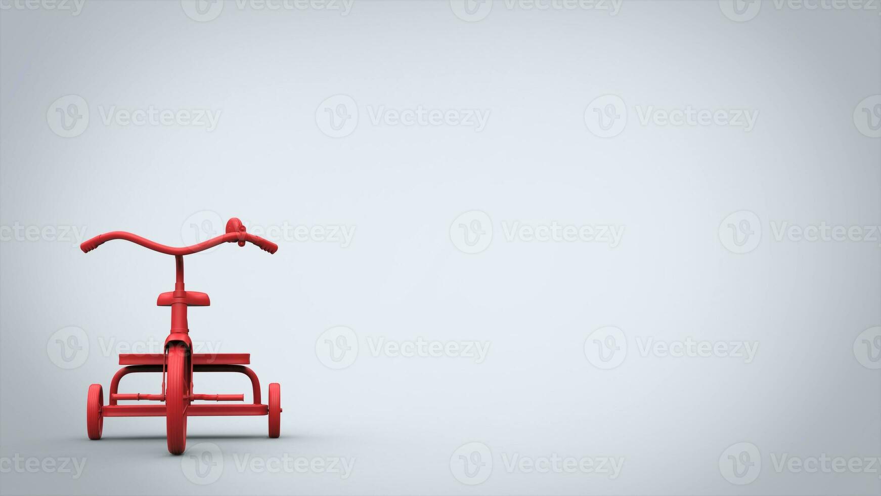 Beautiful red toy tricycle - greeting card template photo