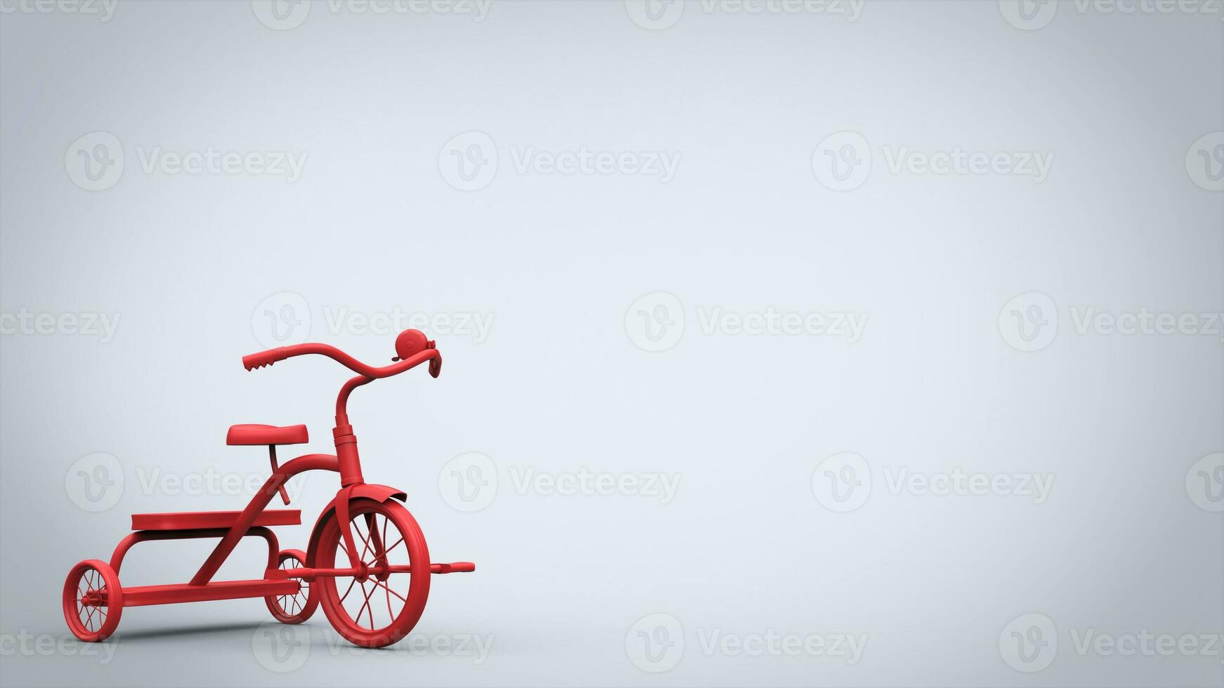 hermosa rojo juguete triciclo foto