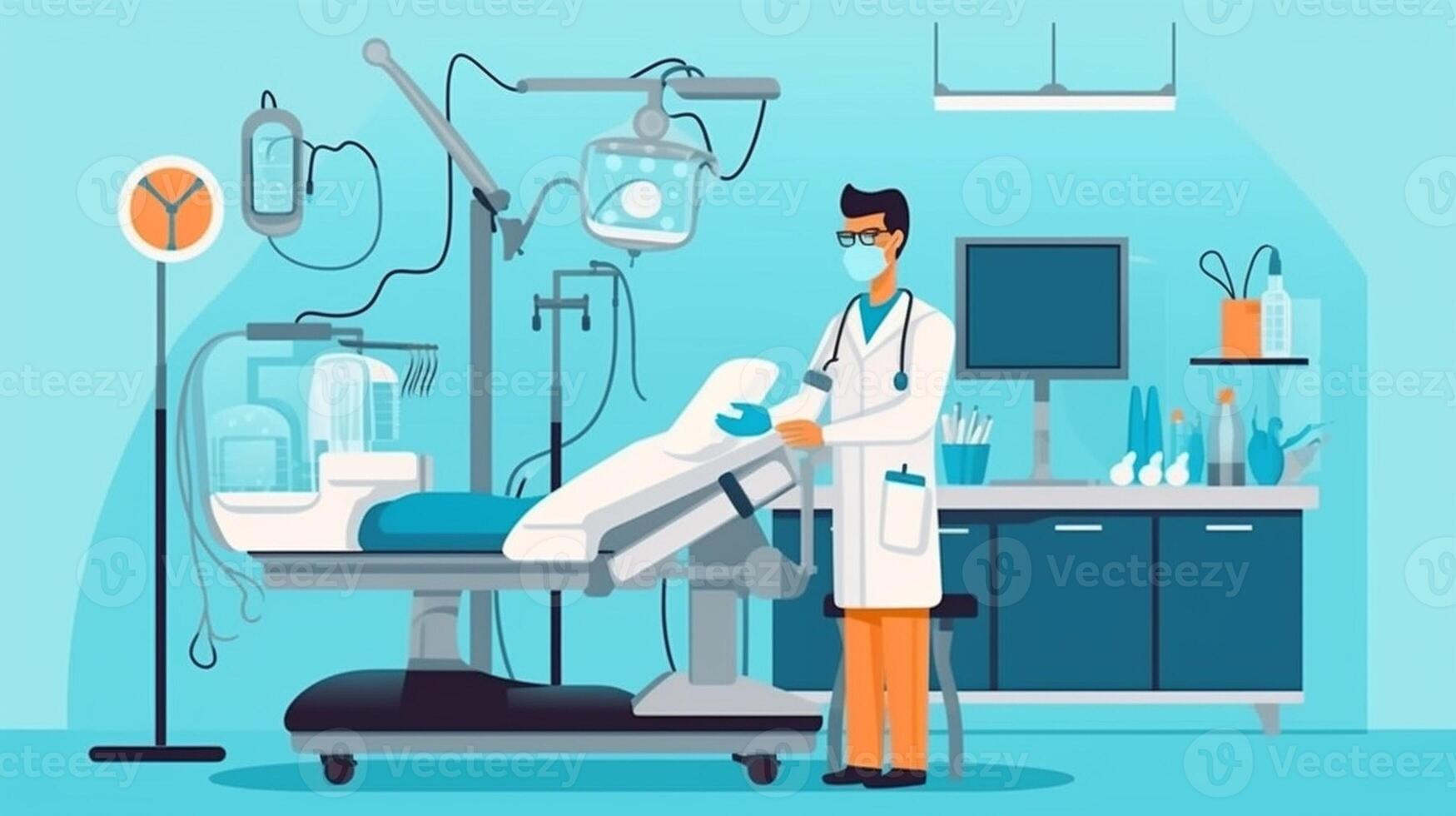 Young male dentist places medical autoclave for sterilising surgical