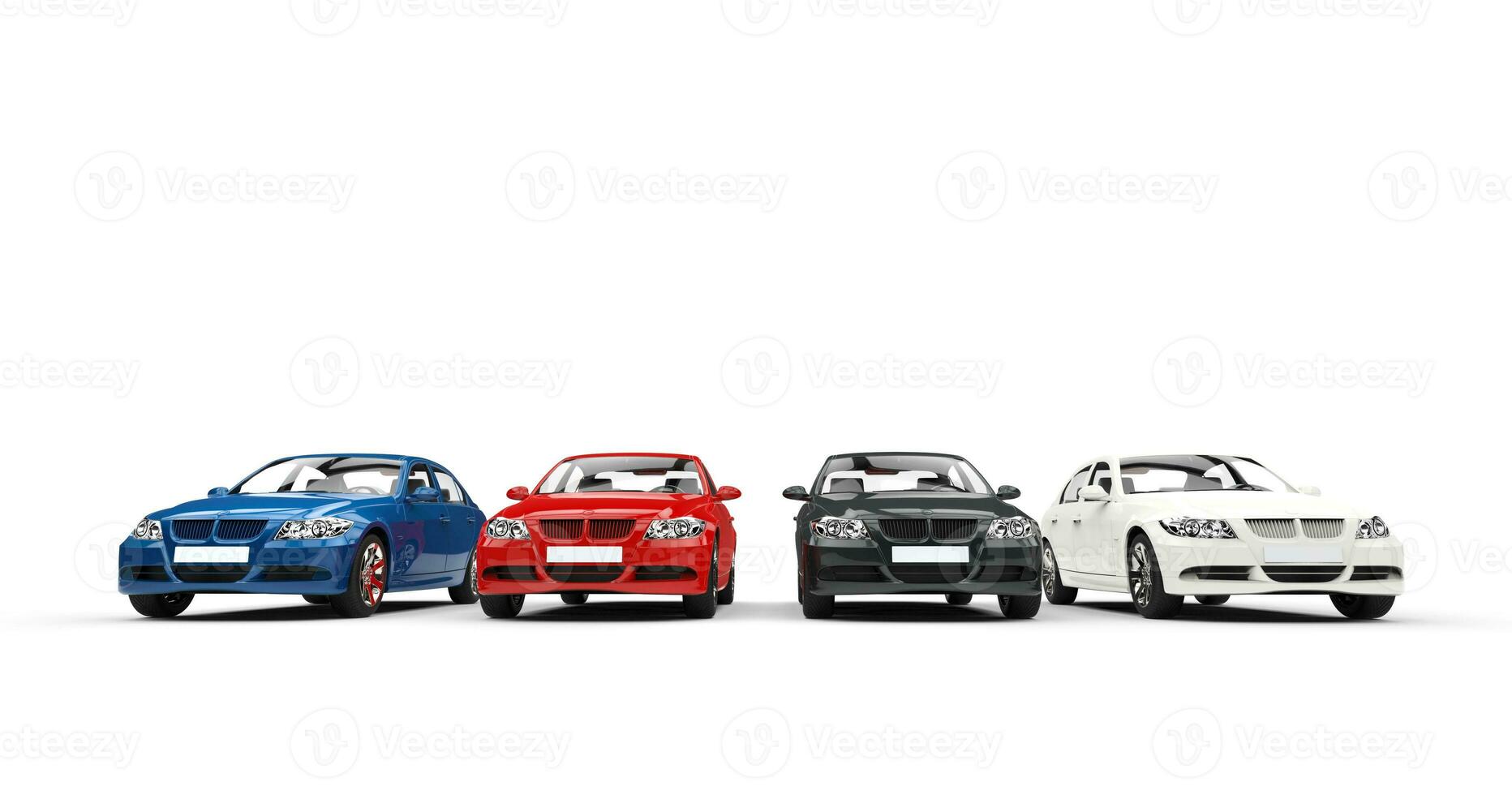 Set of modern cars photo