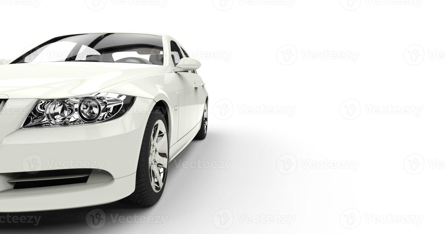 White Car Closeup photo