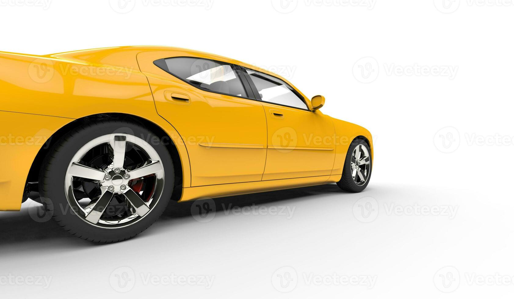 Yellow American Car Speed Shot photo