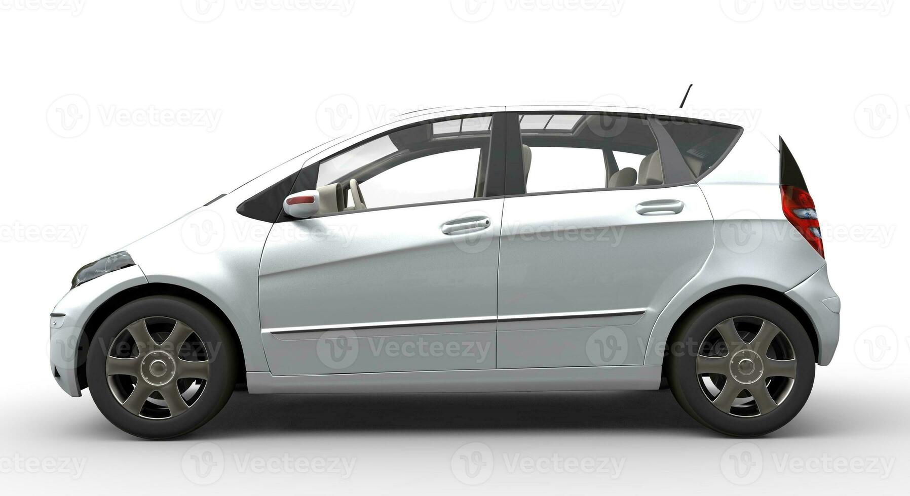 Modern Compact Car Chrome Side photo