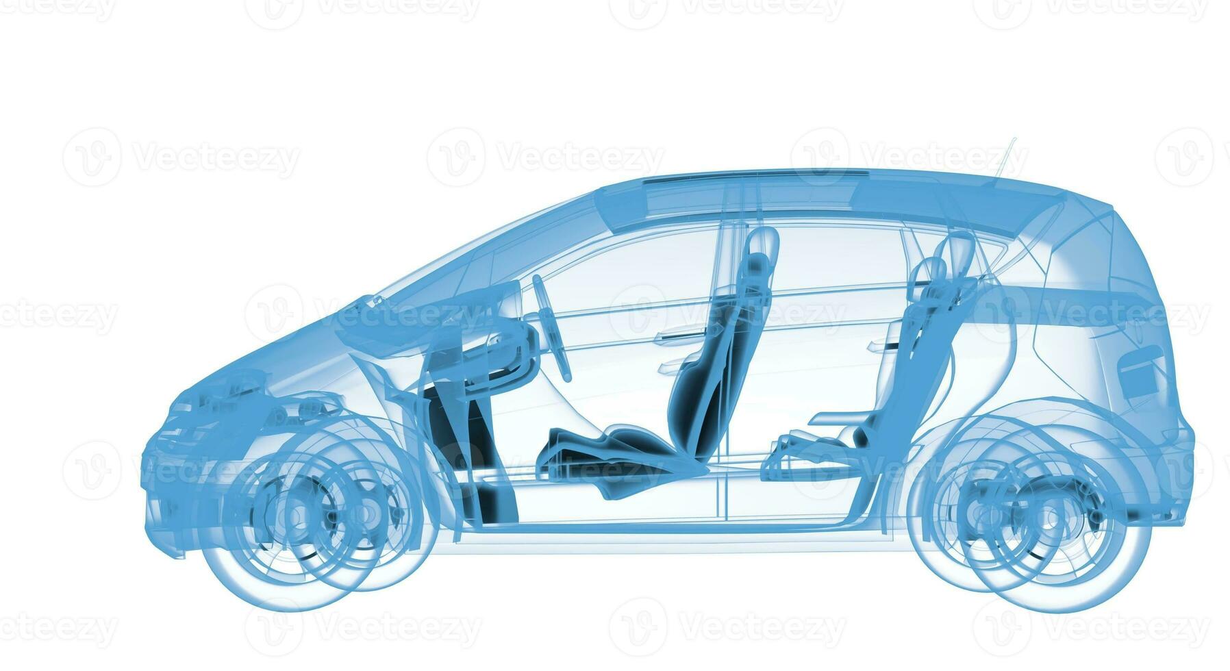 X-Ray Car - isolated on white background photo