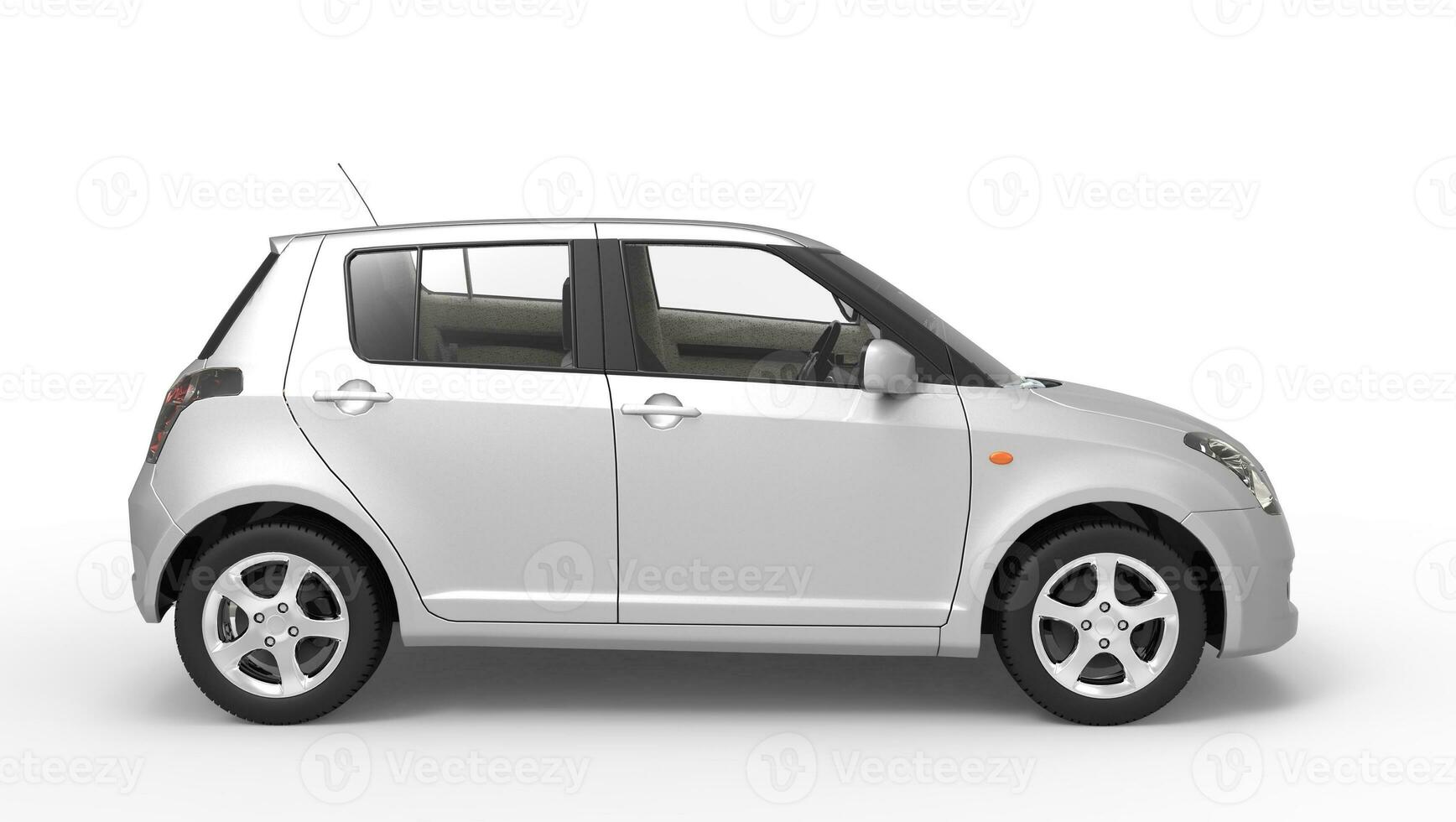 Modern Compact Car White photo