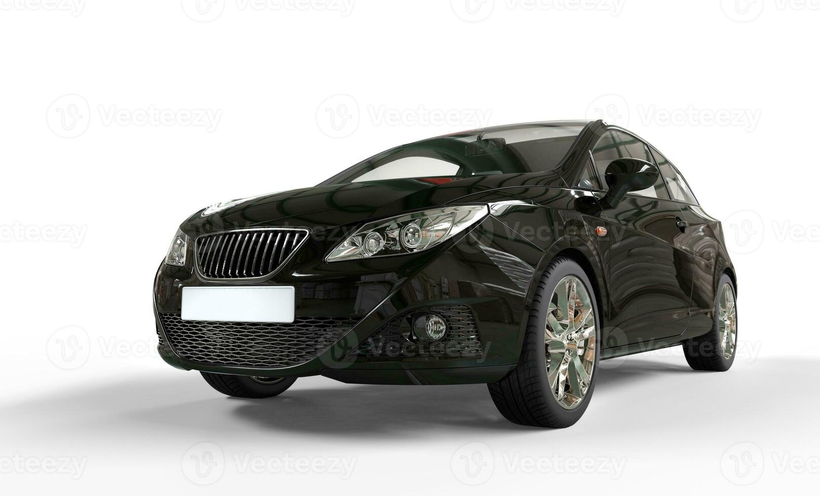 Modern Shiny Black Car photo