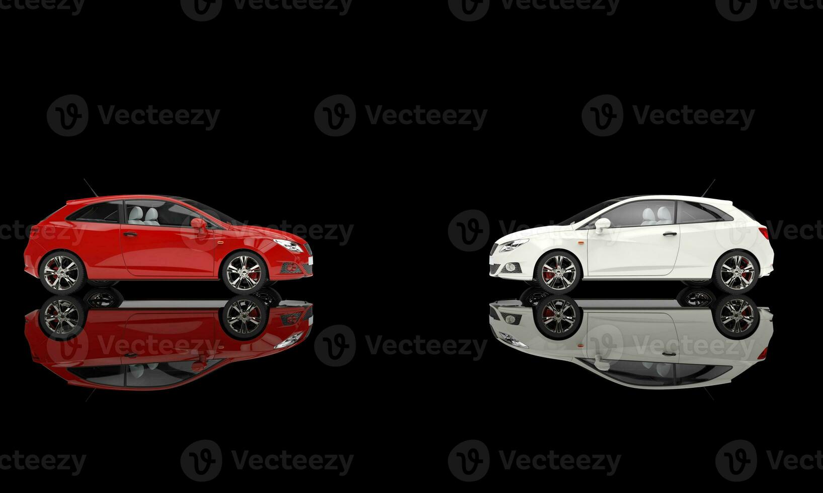 Red And White Cars photo