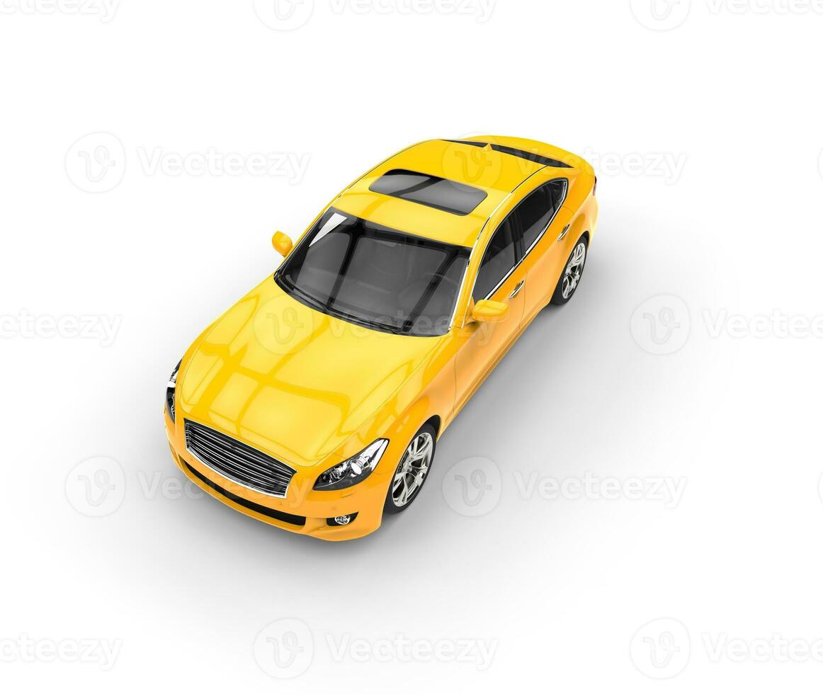 Yellow Car Perspective View photo