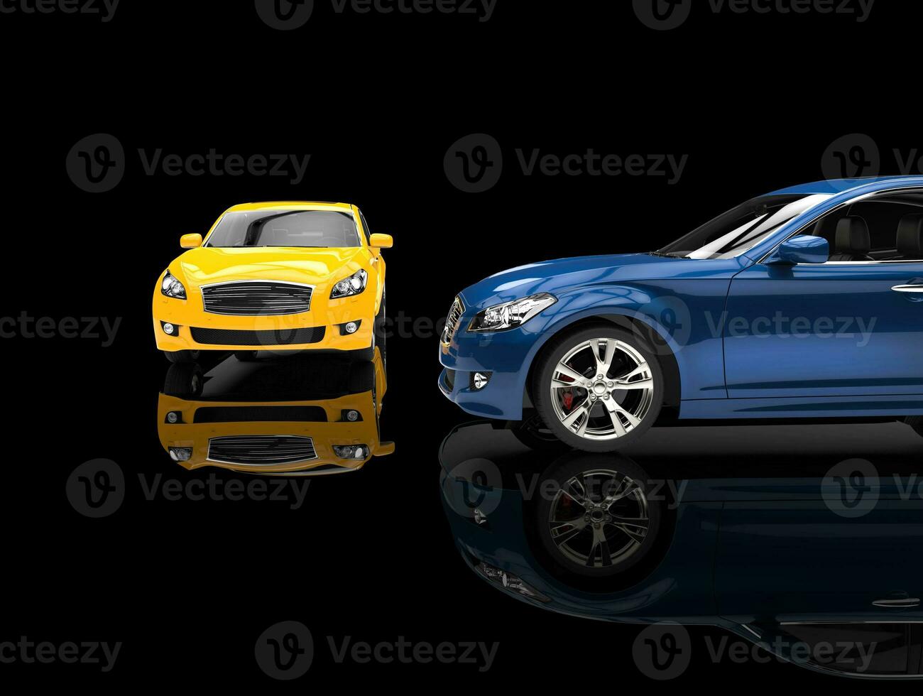 Cars On Black Background photo