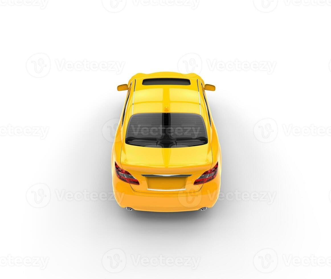 Yellow Car - Top View photo