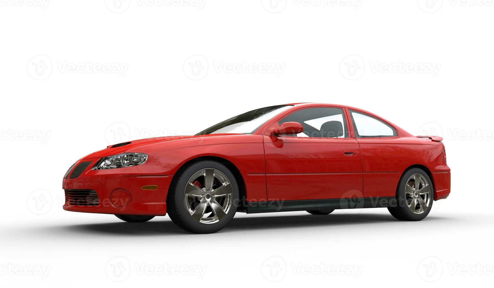 Red Sports Car Front Side View photo