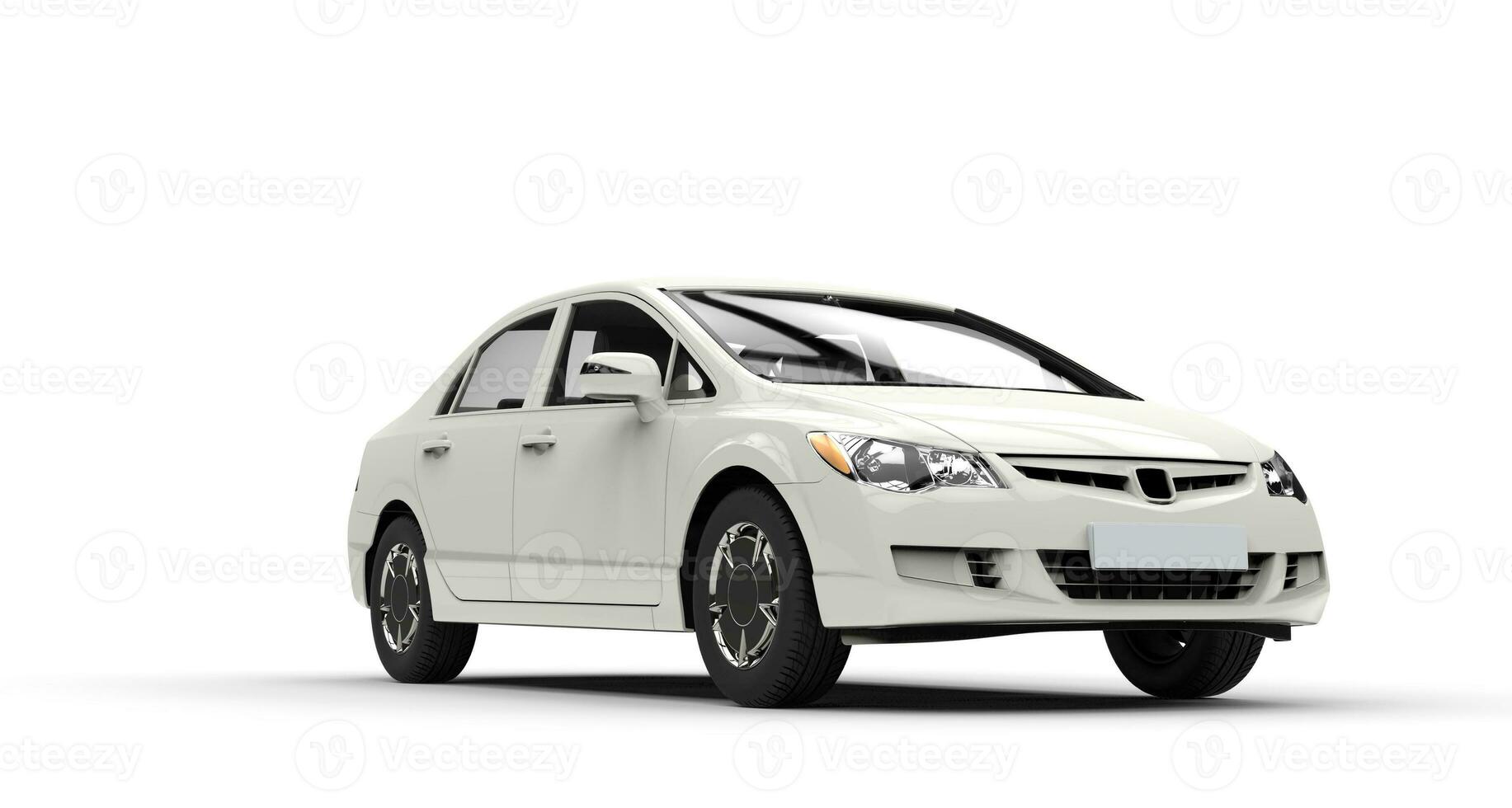 White Car - isolated on white background photo