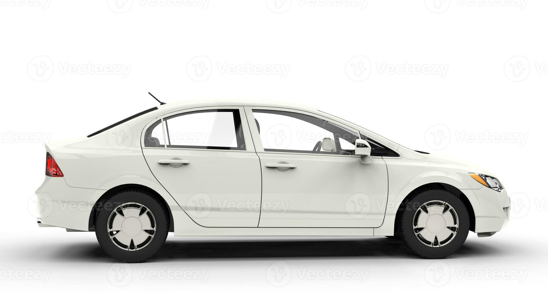 White Business Car Side View photo