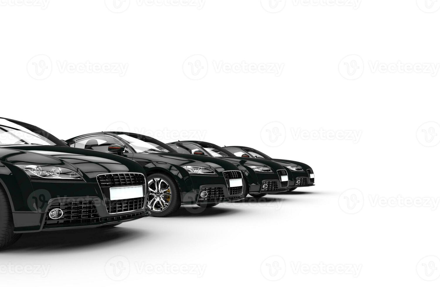 Row Of Black Cars photo
