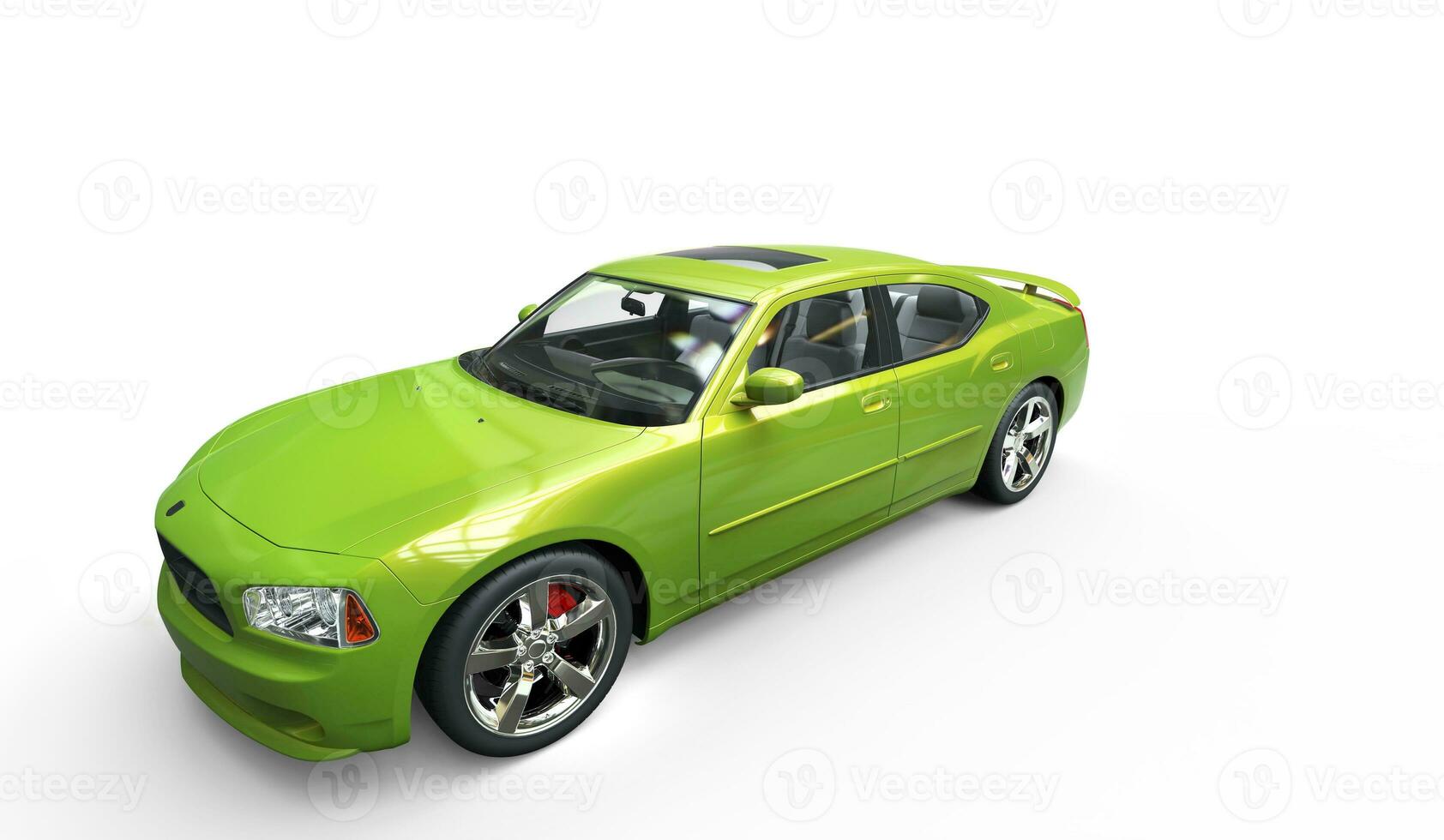 Green Metallic Fast Car photo