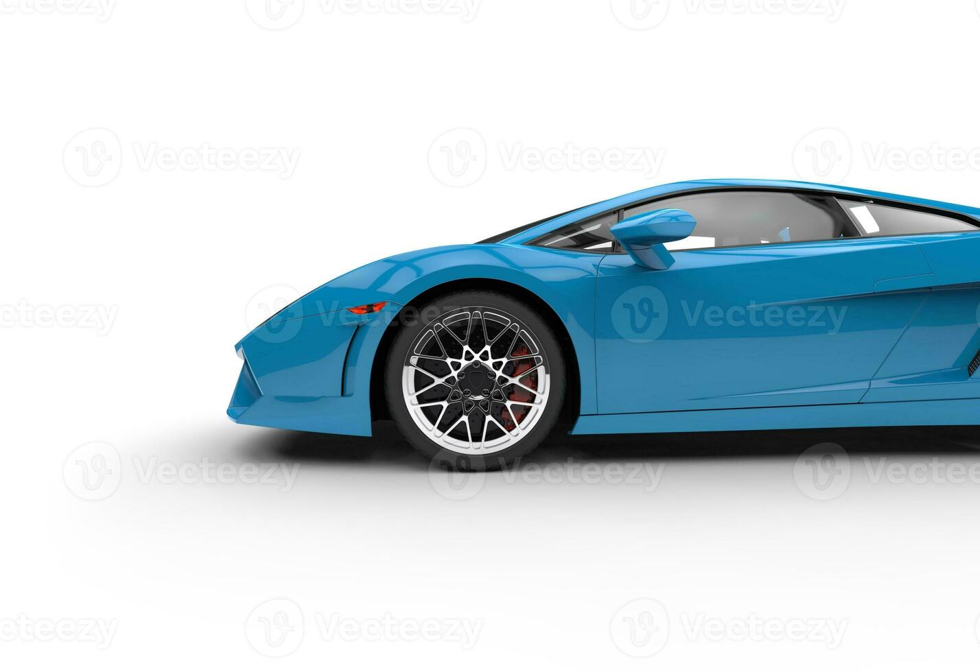 Blue Supercar Side View photo
