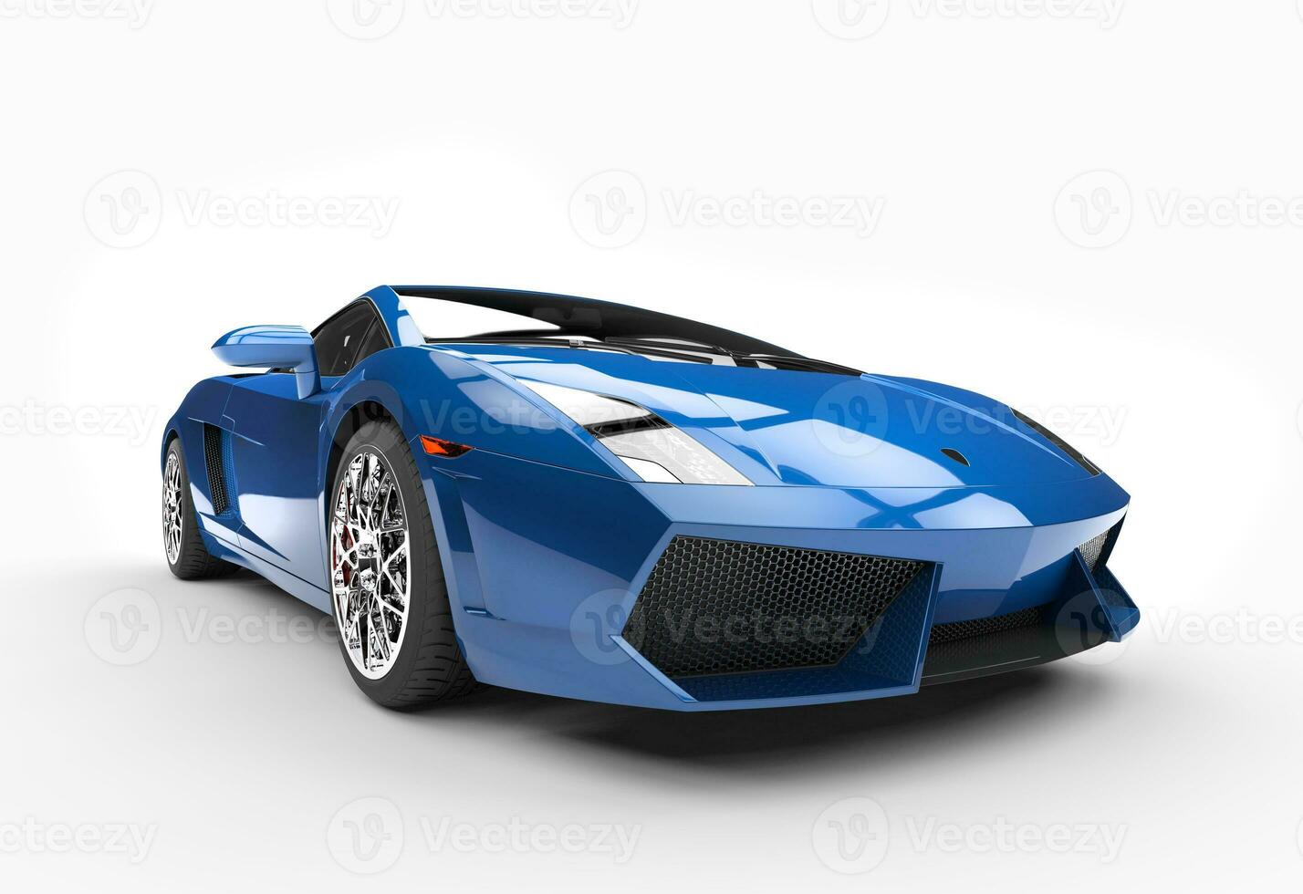 Blue Metallic Supercar Power Shot photo