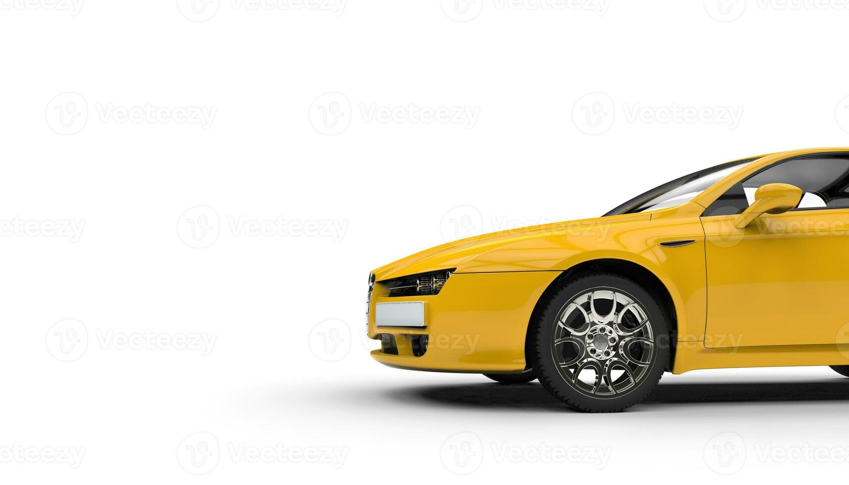 Yellow Sports Car Cutout photo