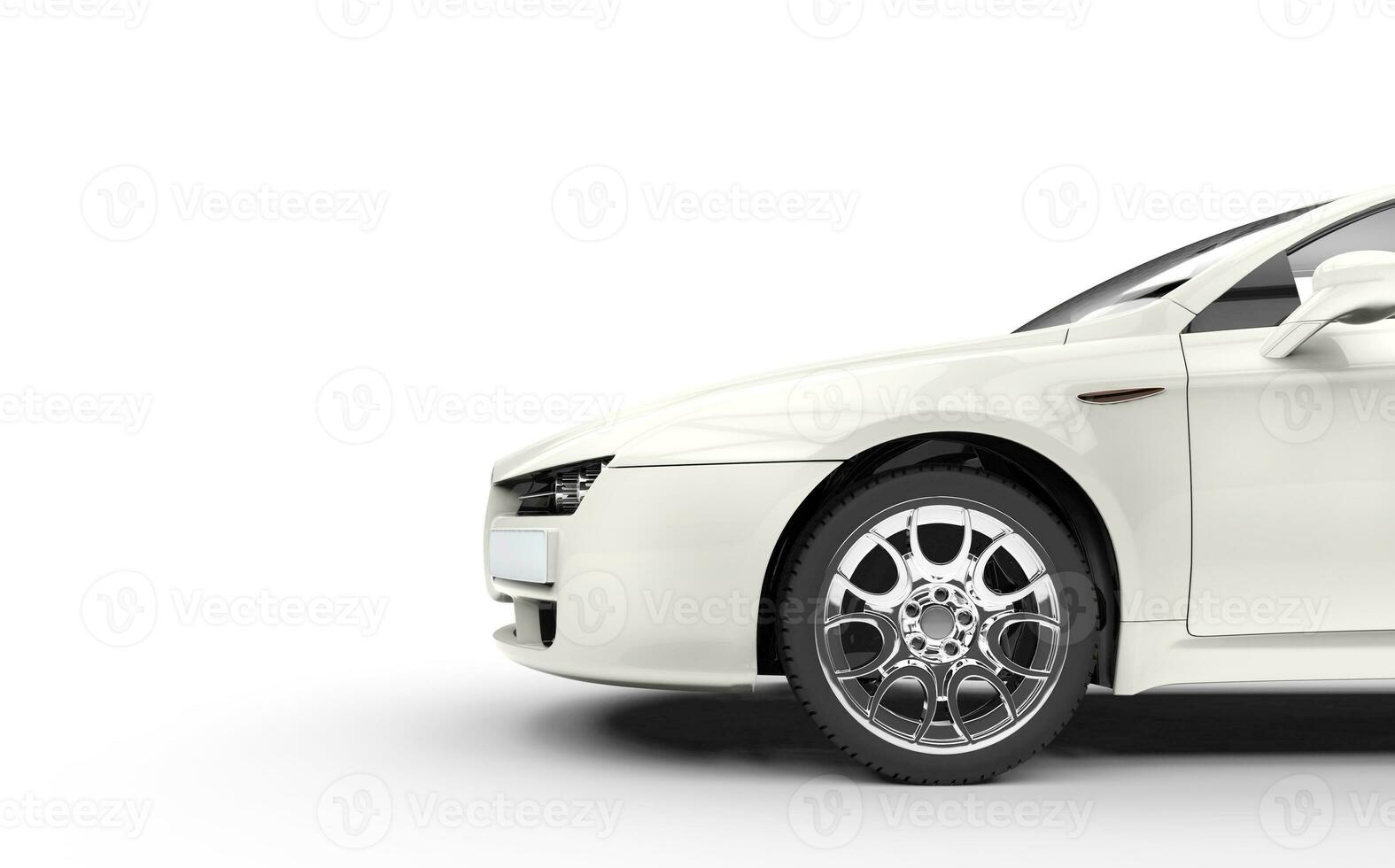 White Cutout Italian Car photo