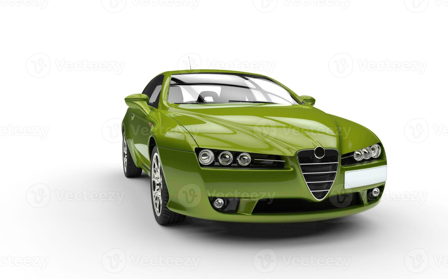 Metallic Green Sports Car photo