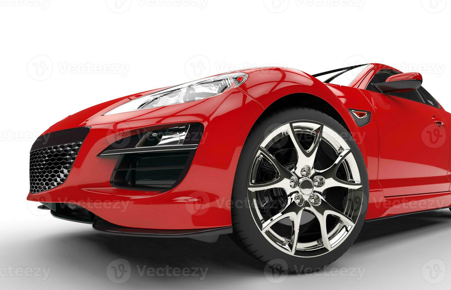 Super Red Car Closeup photo