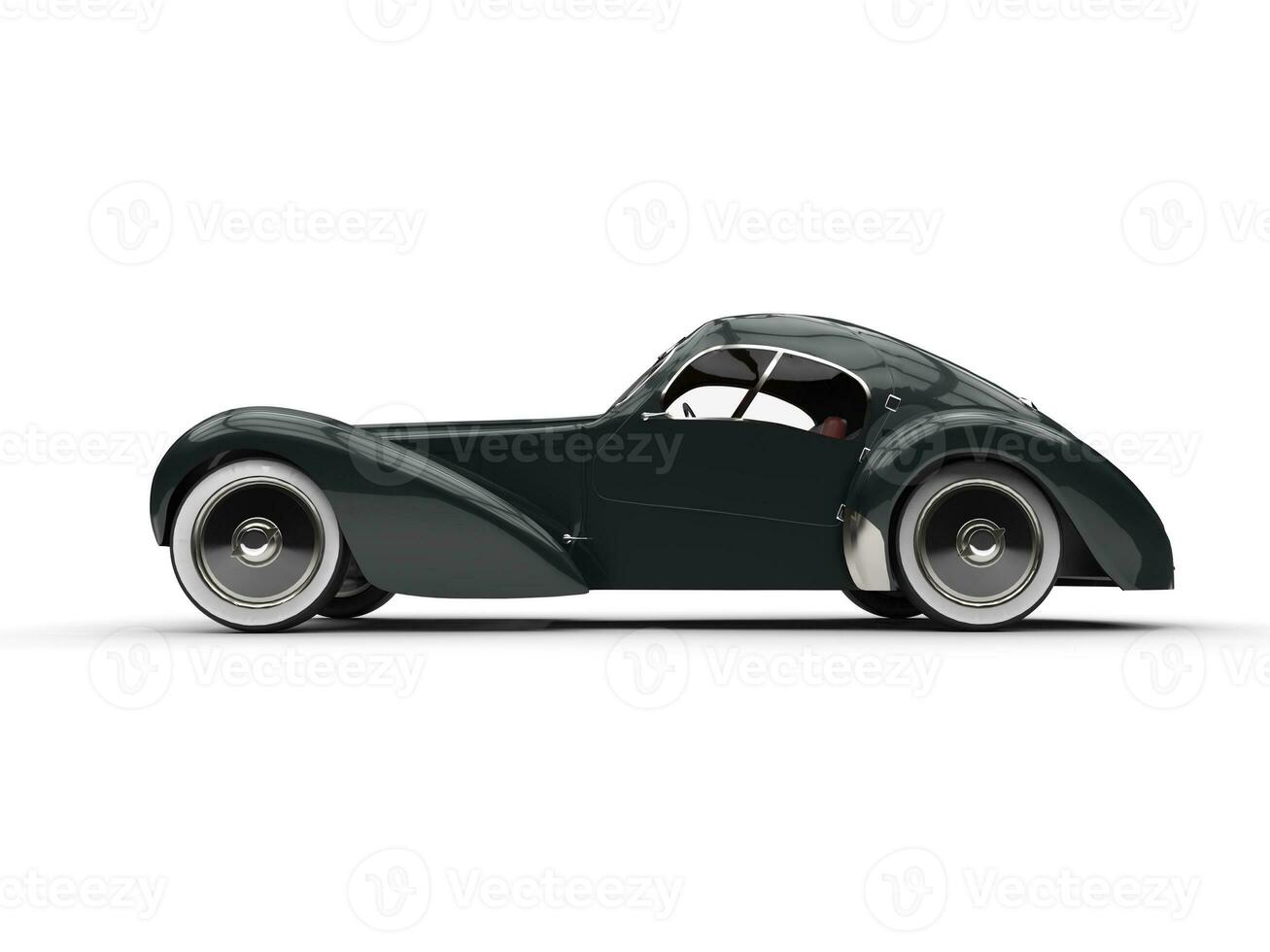 Black Vintage Concept Car - Side View photo
